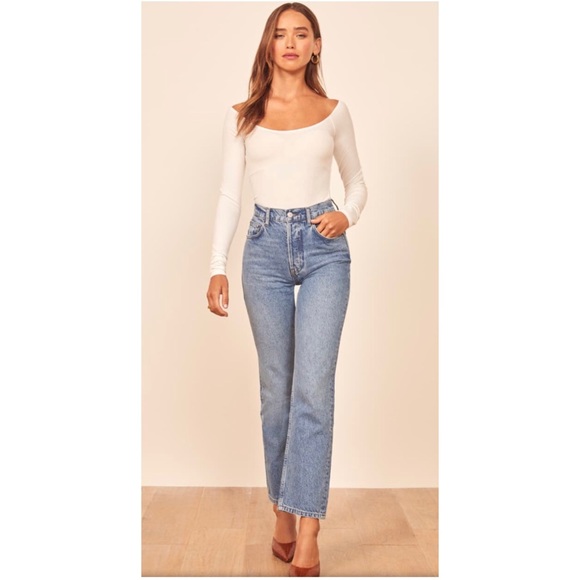 REFORMATION Cynthia Black High Rise -Sz28-NWT - Picture 2 of 8